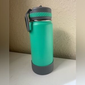 Teal and Gray Metal Water Bottle-thermos, 16oz